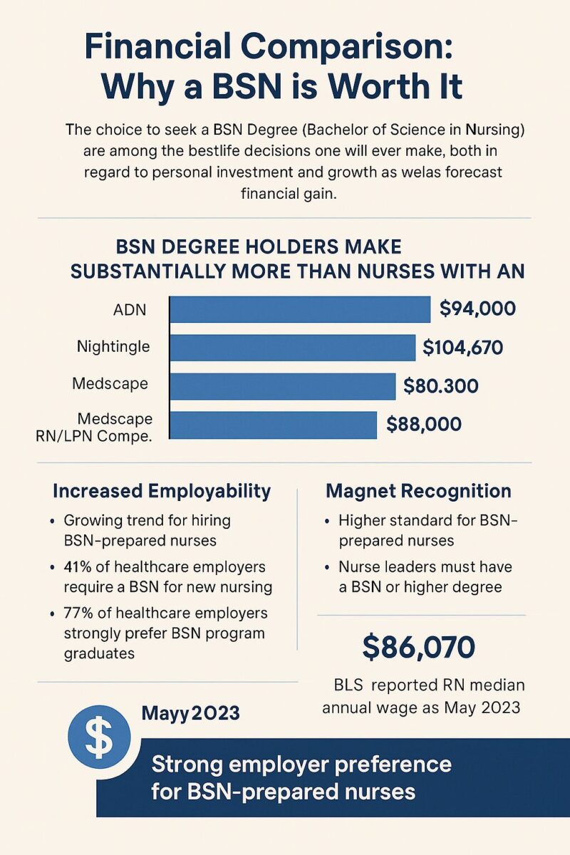 Financial Comparison Why a BSN is Worth It